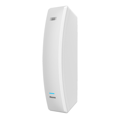 Dispensador automático branco de plástico com texto Akwelox