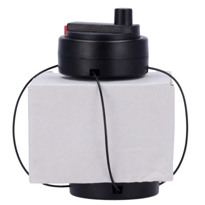 Alarme antirroubo para lojas em plástico preto com fio preto e embalagem simples branca