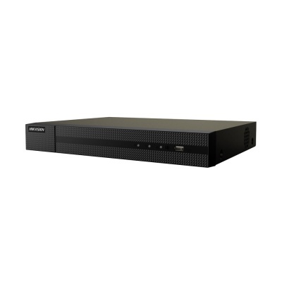 Gravador digital preto HIKVISION com textura tipo fibra de carbono