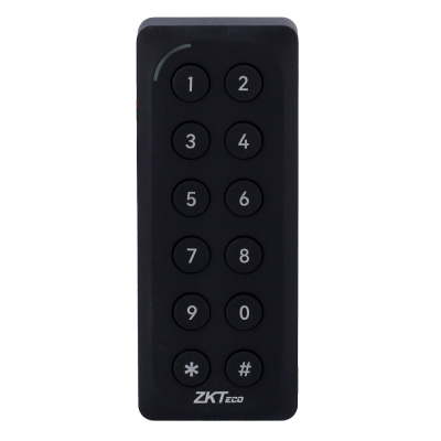 Teclado numérico preto ZKTeco com botões numéricos e símbolos