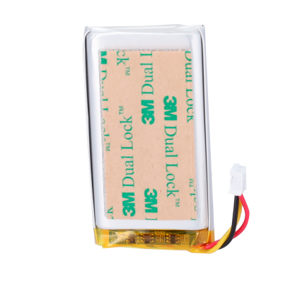 Bateria retangular com fita adesiva 3M e fios coloridos