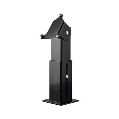 Suporte ajustável em metal preto fosco com base quadrada