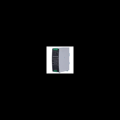 Transformador com painel preto e texto branco e verde