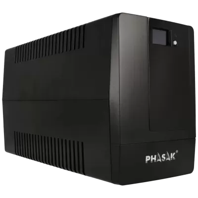 Dispositivo eletrónico preto PHASAK com ventilação e botão