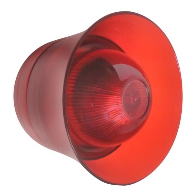 Luz ou alarme vermelho translúcido em plástico