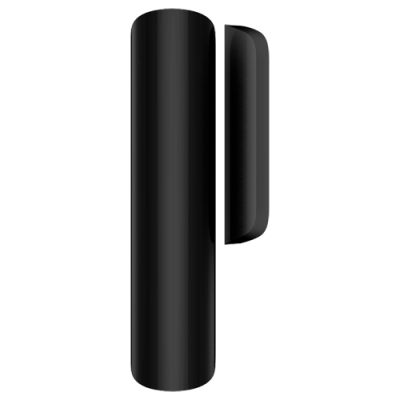 Suporte de parede preto para telefone com formato cilíndrico e plano