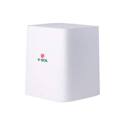 Dispositivo branco quadrado com logotipo V·SOL