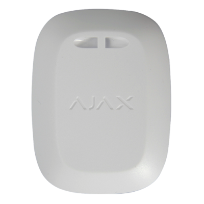 Dispositivo branco com o logo AJAX em relevo