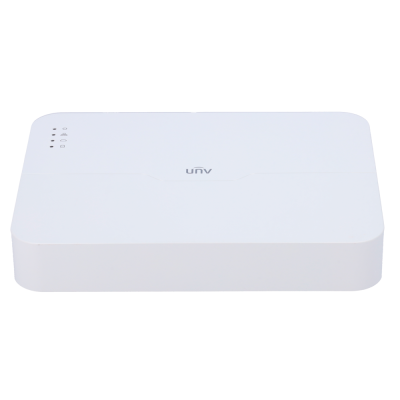 Dispositivo eletrônico branco retangular com bordas arredondadas e marca UNV.