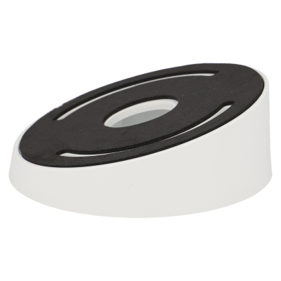 Base oval de suporte com borracha preta e plástico branco