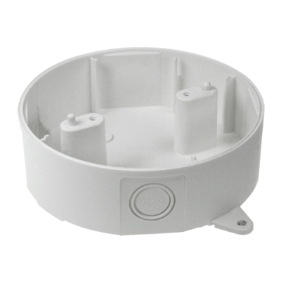 Caixa elétrica redonda branca em plástico com inscrição M16/M20