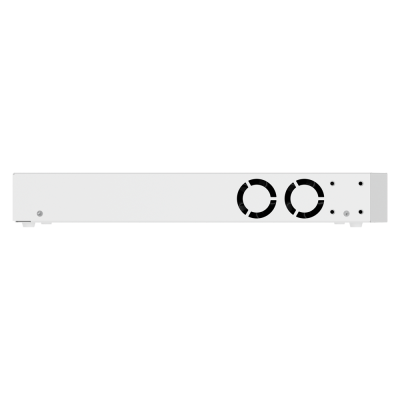 Dispositivo eletrônico branco com duas ventoinhas circulares pretas