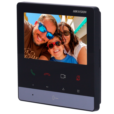 Monitor vídeo porteiro HIKVISION com ecrã a cores e ícones tácteis