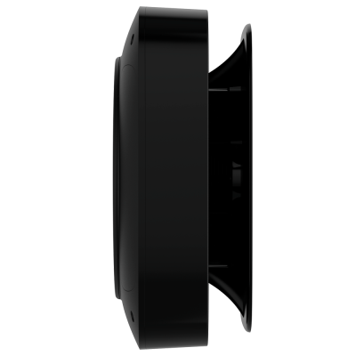 Ventoinha preta para computador vista de lado