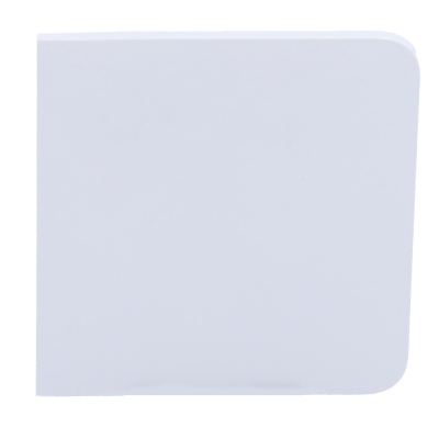 Superfície quadrada branca com cantos arredondados