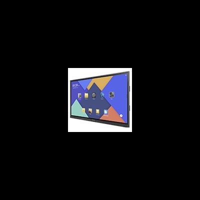 Tablet preto com ecrã colorido exibindo ícones