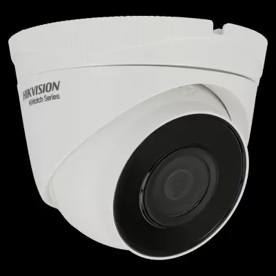 Câmara de vigilância Hikvision HiWatch Series branca com lente preta circular