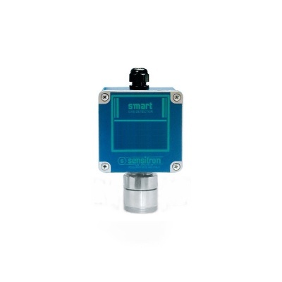 Detetor de gás Smart Sensitron azul e prata com conector preto