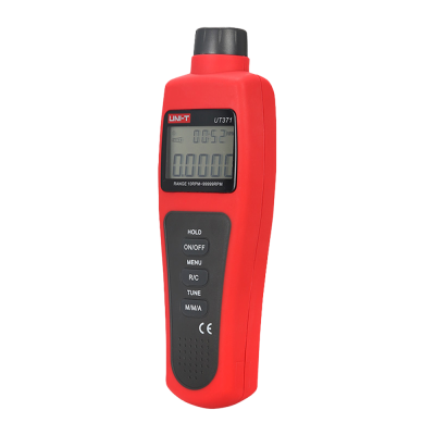 Dispositivo digital portátil vermelho com ecrã LCD e botões pretos