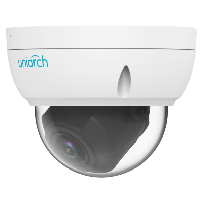 Câmara de segurança domo branca com lente negra