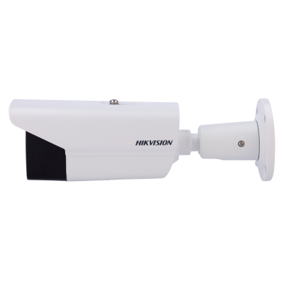 Câmara de segurança tubular branca HIKVISION com suporte branco