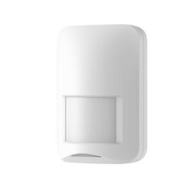 Sensor de movimento branco retangular com área de deteção