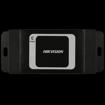 Dispositivo eletrônico preto da HIKVISION com luz POWER