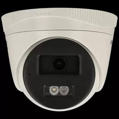 Câmara de vigilância dome branca com lente preto e LED duplo