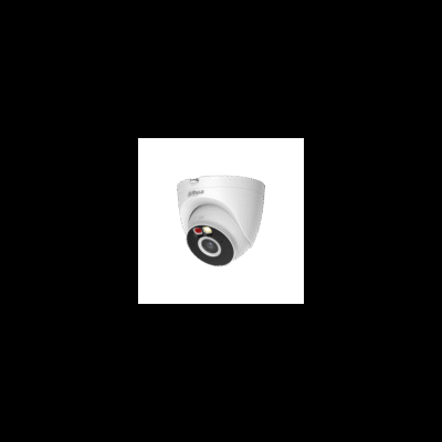 Câmara de vigilância domo branca com lente preta e LEDs vermelhos