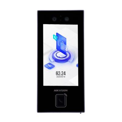 Dispositivo HIKVISION com ecrã digital e botão tátil