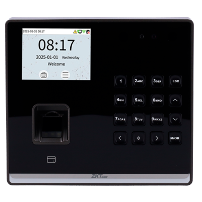 Dispositivo de controlo de acesso com ecrã digital e leitor biométrico