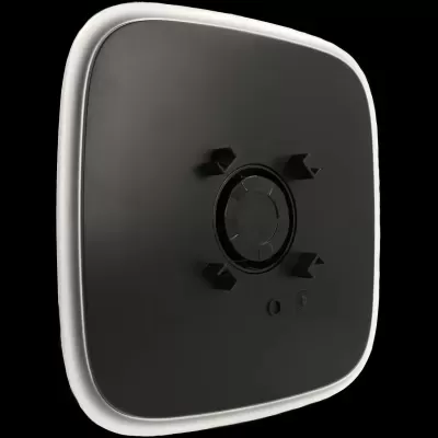 Espelho retrovisor para carro com base preta e bordas prateadas