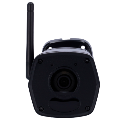 câmara de vigilância preta com antena