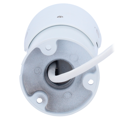 Base de suporte para câmara de segurança branca com cabo