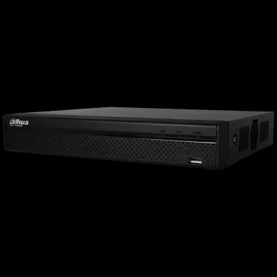 Gravador de vídeo digital preto Dahua Technology com porta USB e indicadores LED