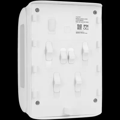 Detector de movimento wireless branco AJAX com controlos e etiqueta