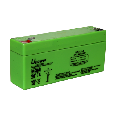 Bateria recarregável verde 6V 3.3AH modelo UP3.3-6