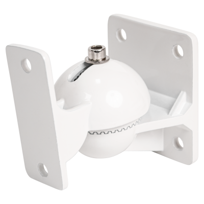 Suporte de montagem branco com esfera articulada e parafusos