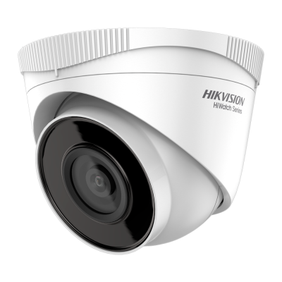 Câmara de vigilância branca HIKVISION HiWatch Series em formato domo