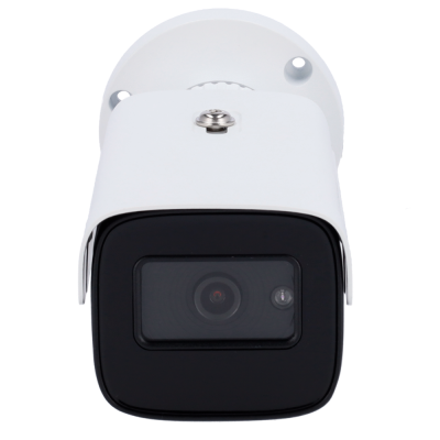 Câmara de vigilância branca e preta em fundo branco