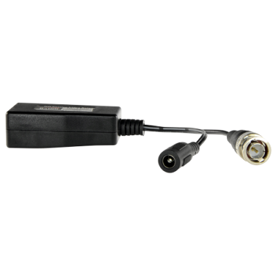 Adaptador cabo com conector BNC e DC preto