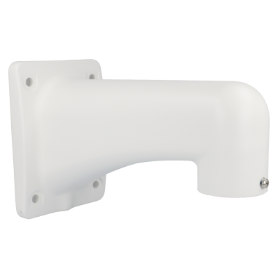 Suporte de parede branco em plástico com quatro furos para fixação