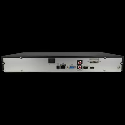 Dispositivo eletrônico retangular com várias portas e interruptor
