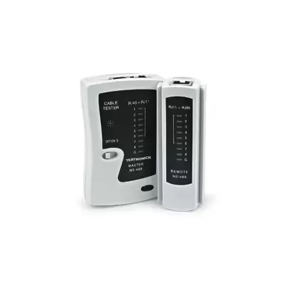 Testador de cabos branco TERTIRONICK NS-468 com duas unidades e indicadores numerados