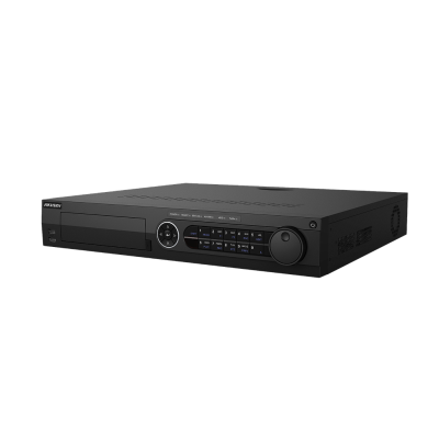 gravador digital de vídeo HIKVISION preto com botões e luzes indicadoras