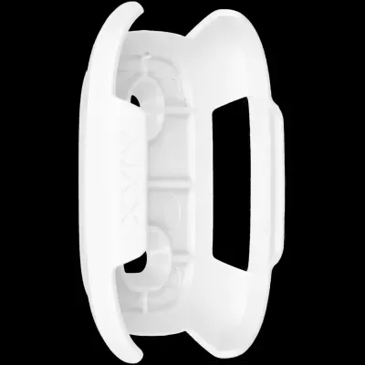 Suporte plástico branco com ventosas e recorte rectangular