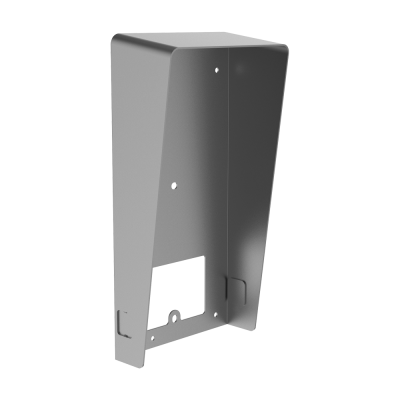 Suporte metálico cinzento fosco angular com recortes