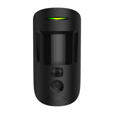 Sensor de movimento preto com luz verde