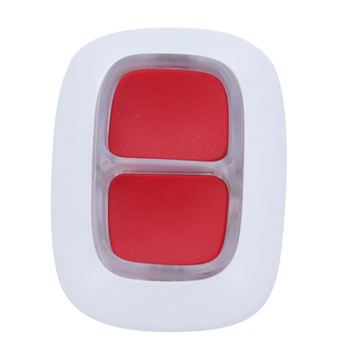 prato de plástico branco com recipiente vermelho com duas divisões