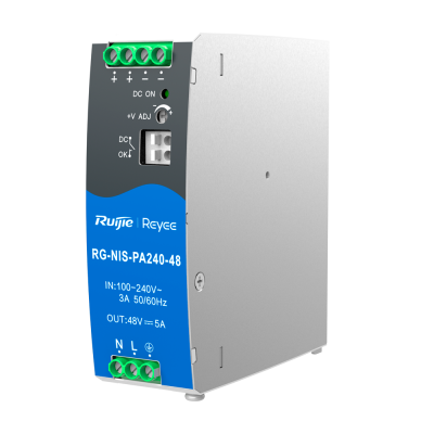 Fonte de alimentação Ruijie Reyee RG-NIS-PA240-48 azul e prata